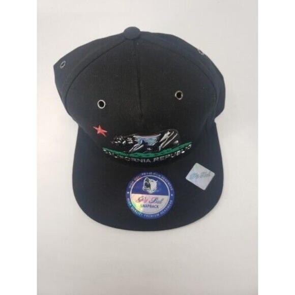 California Republic Pit Bull Snapback Hat Cali Bear NEW Black Collectible - Picture 5 of 14